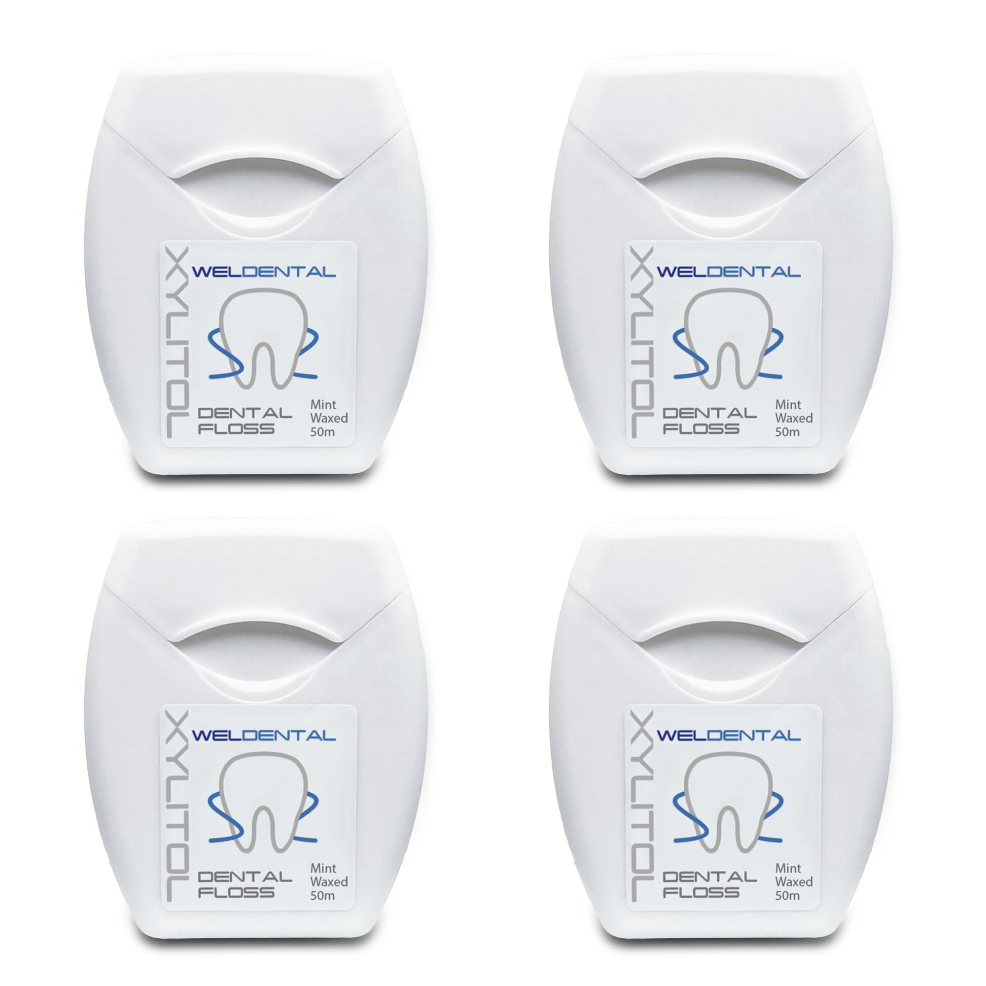Weldental Xylitol Dental Floss 50m 4-pack box