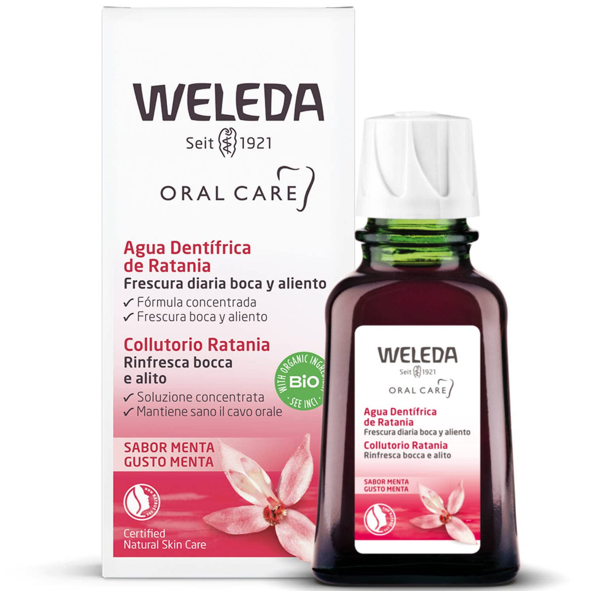 Weleda Mouthwash 50mL bottle on a white background