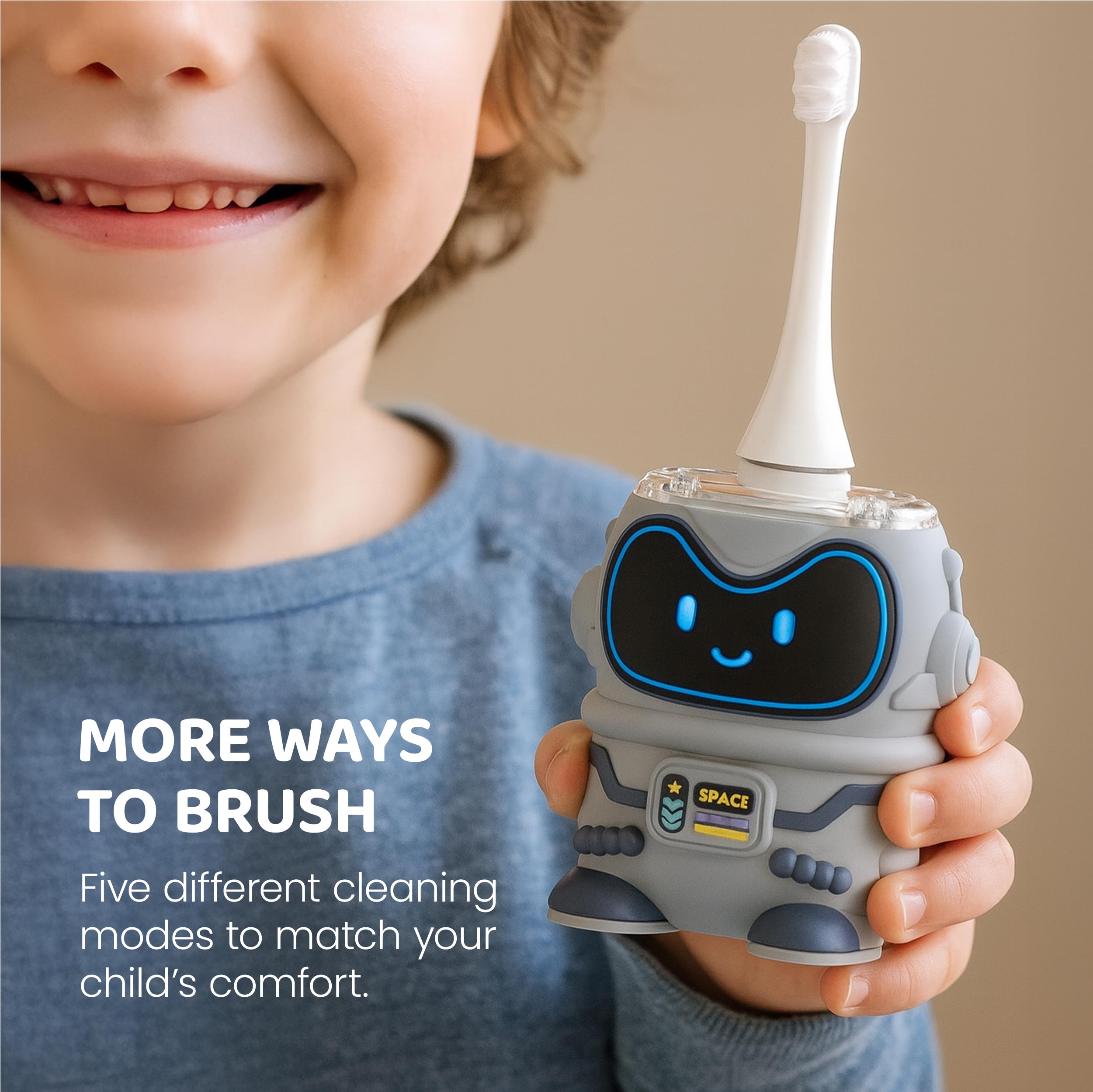 Soft bristles protect enamel and gums