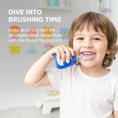 Two U-shaped silicone brush heads included with the toothbrush
