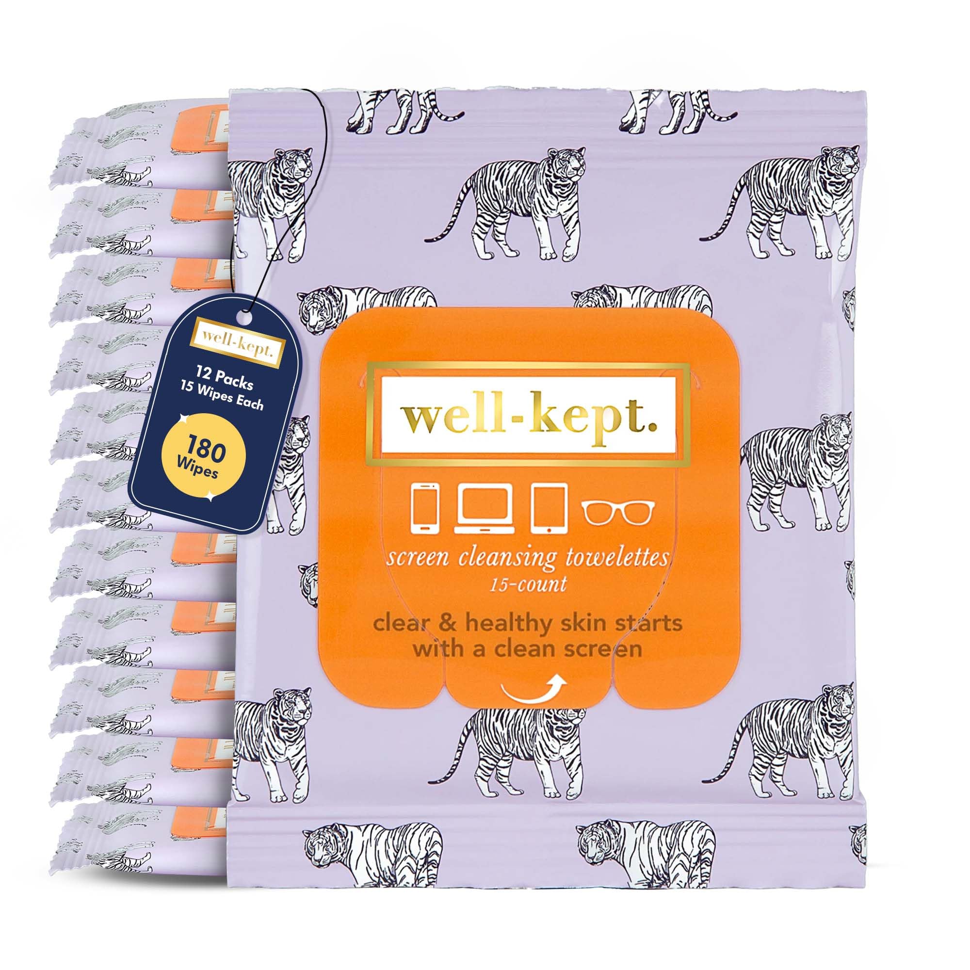 Well-Kept Tech & Lens Wipes 12-pack box front