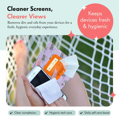 Wipes used on eyeglasses to remove smudges