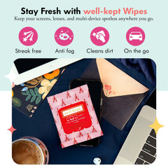 Close-up of lint-free wipe material