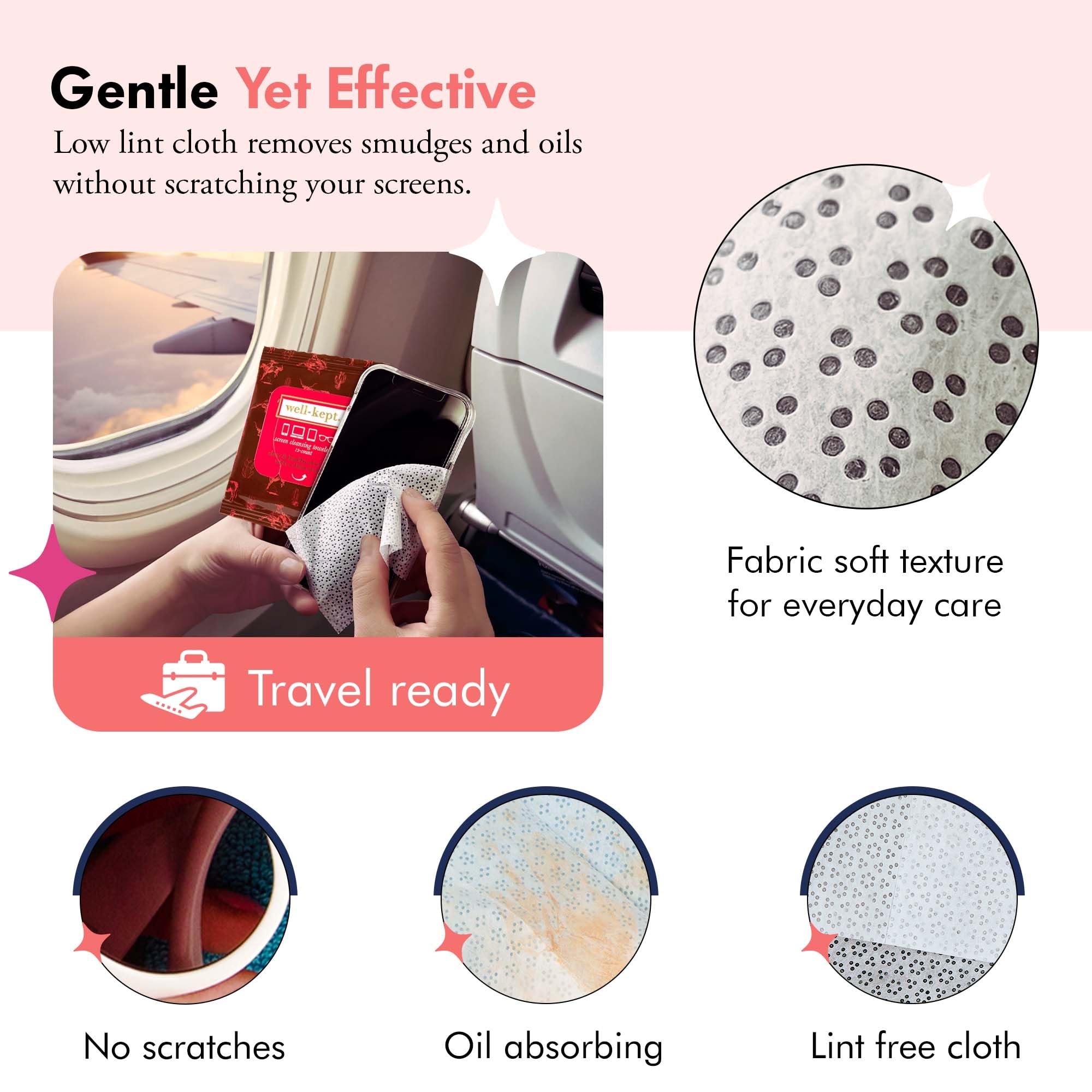 Ammonia-free and anti-static label on wipes package