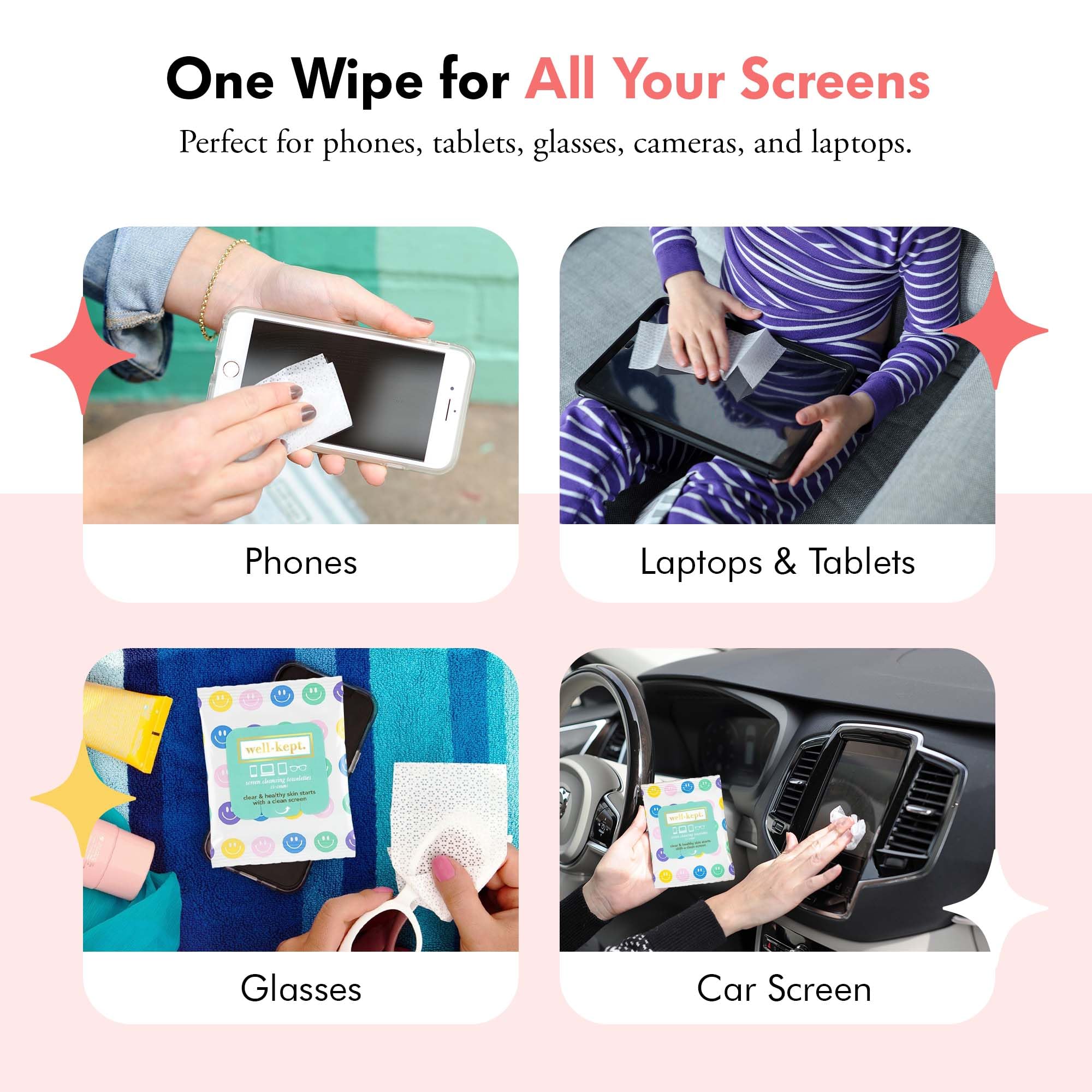 Lint-free towelettes drying quickly with no residue