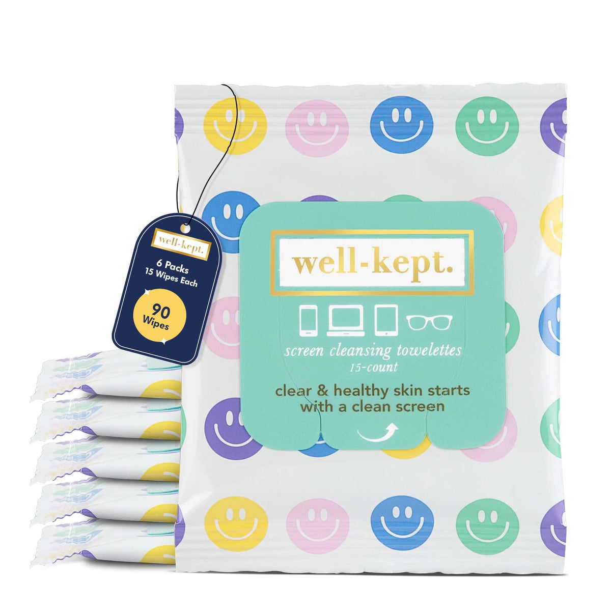 Well-Kept wipes 6-pack 90-count package