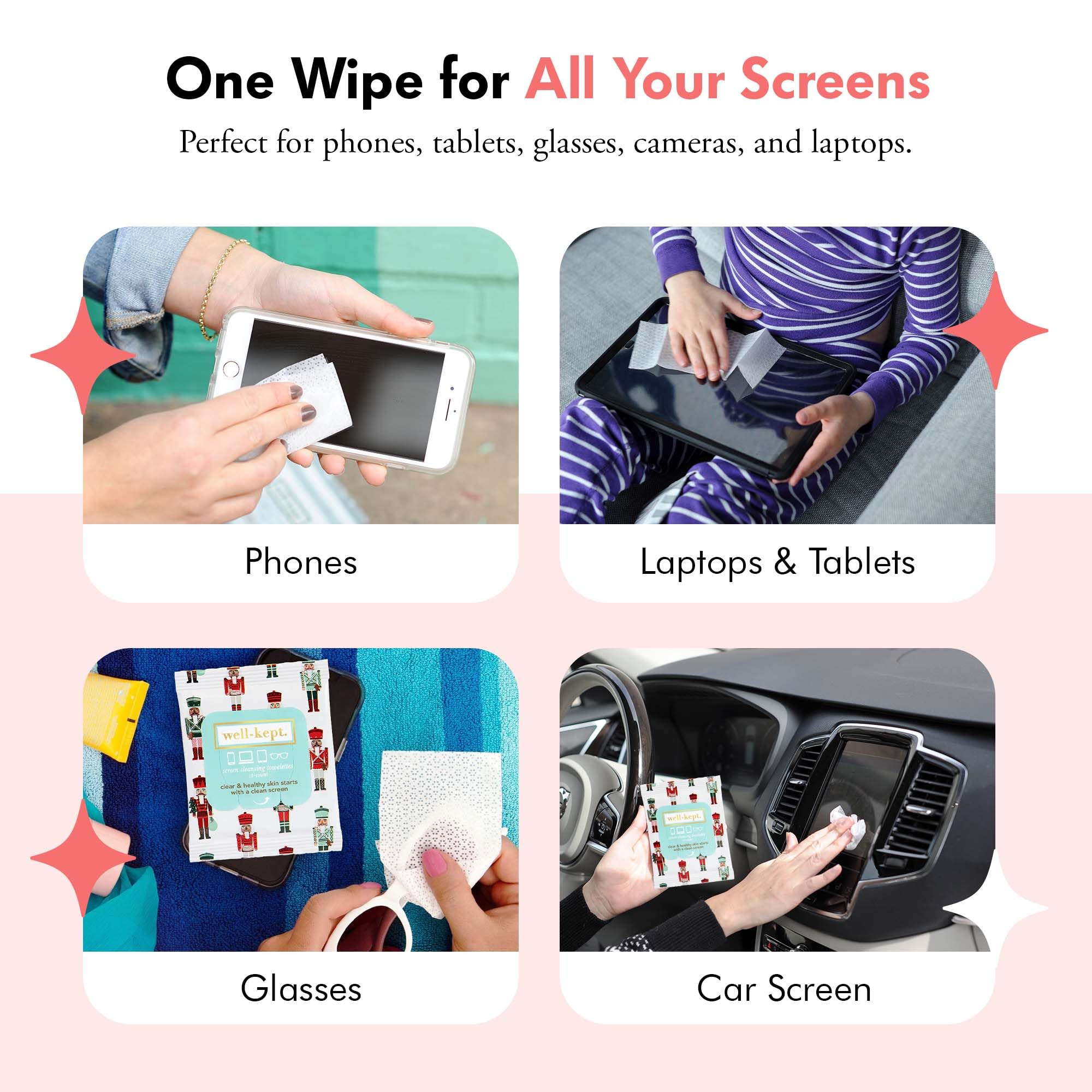 Lint-free soft cleaning cloth used by Well-Kept wipes