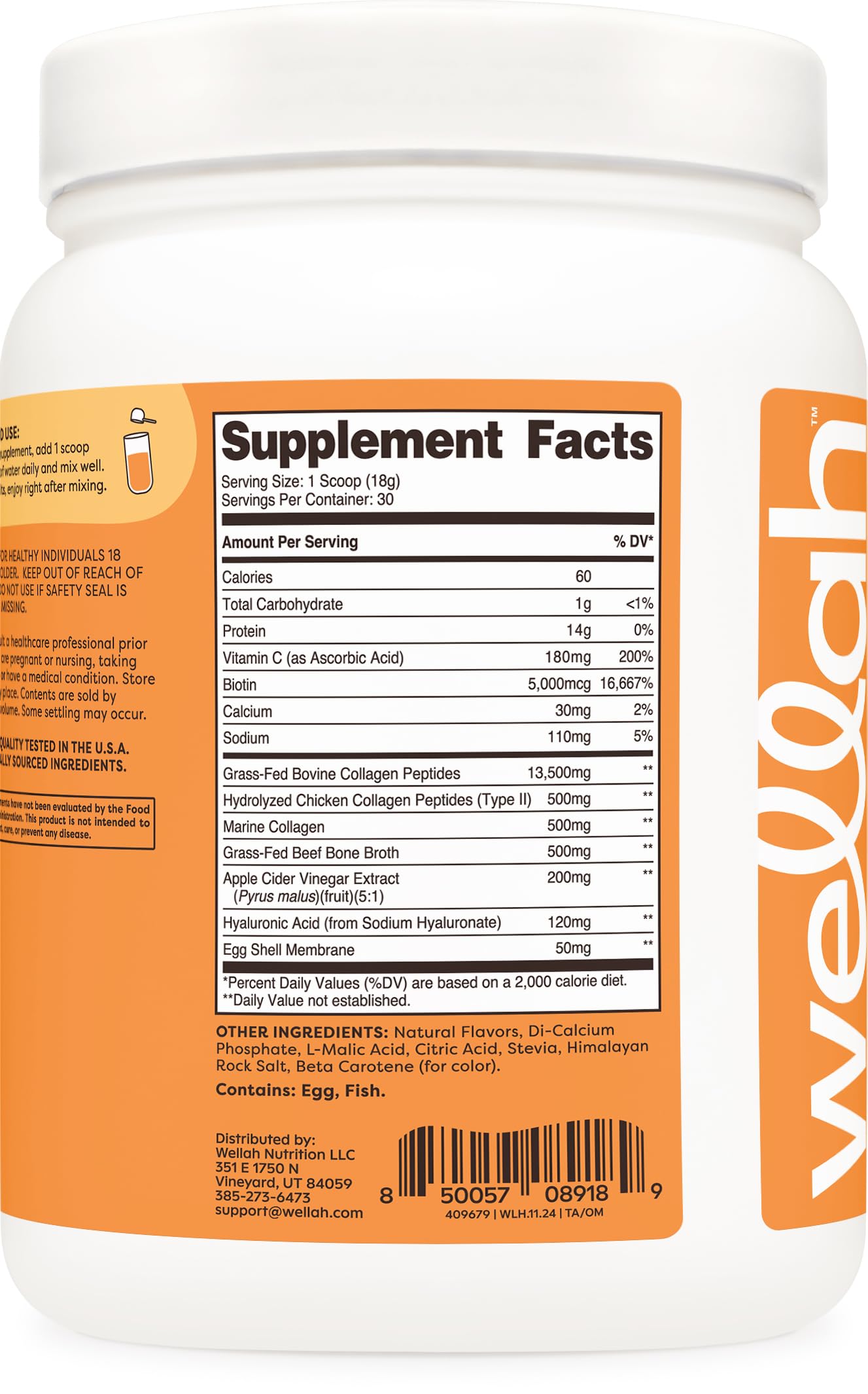 Wellah Afterglow Collagen Protein + Beauty Chocolate bottle