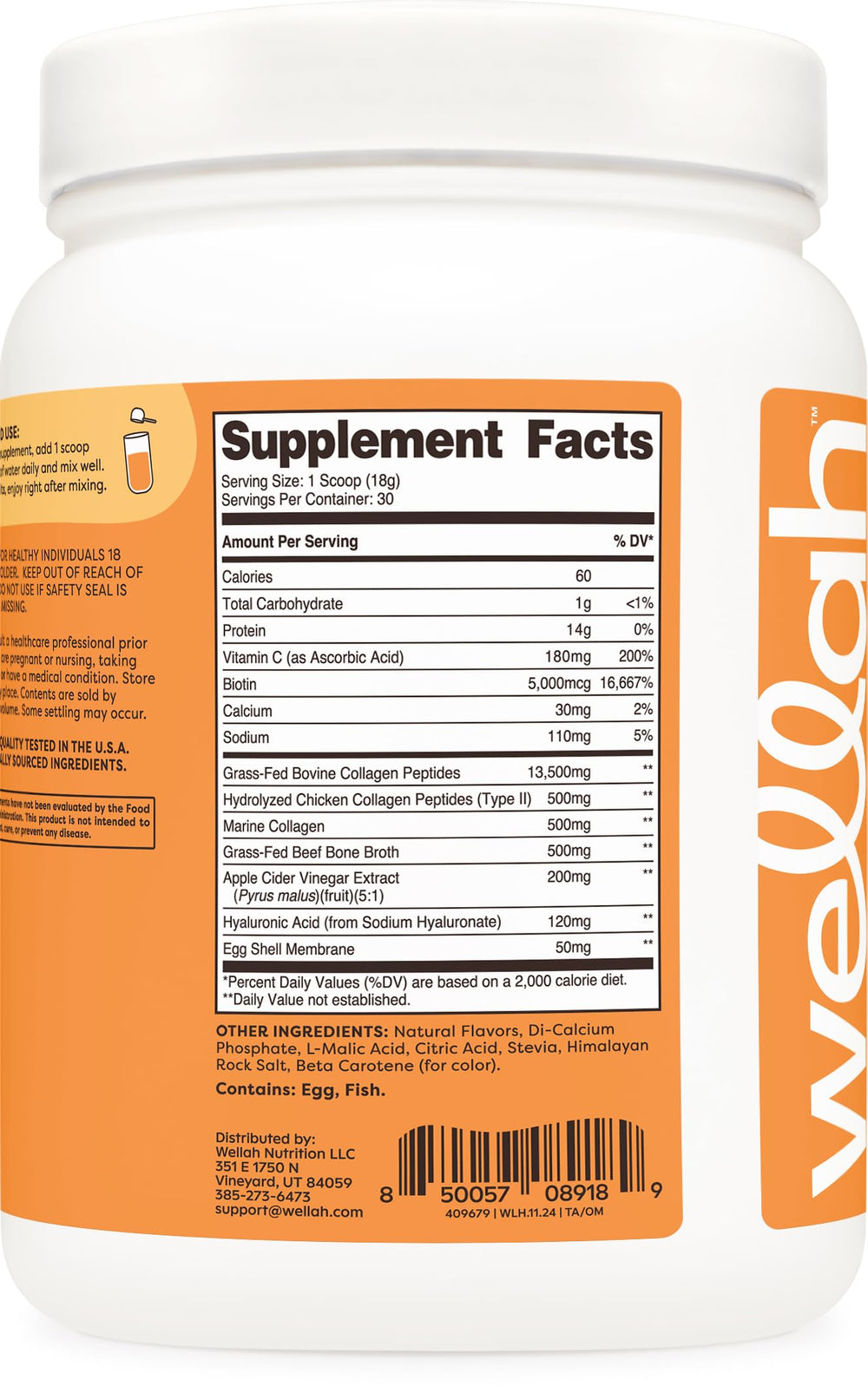 Wellah Afterglow Collagen Protein + Beauty Chocolate bottle