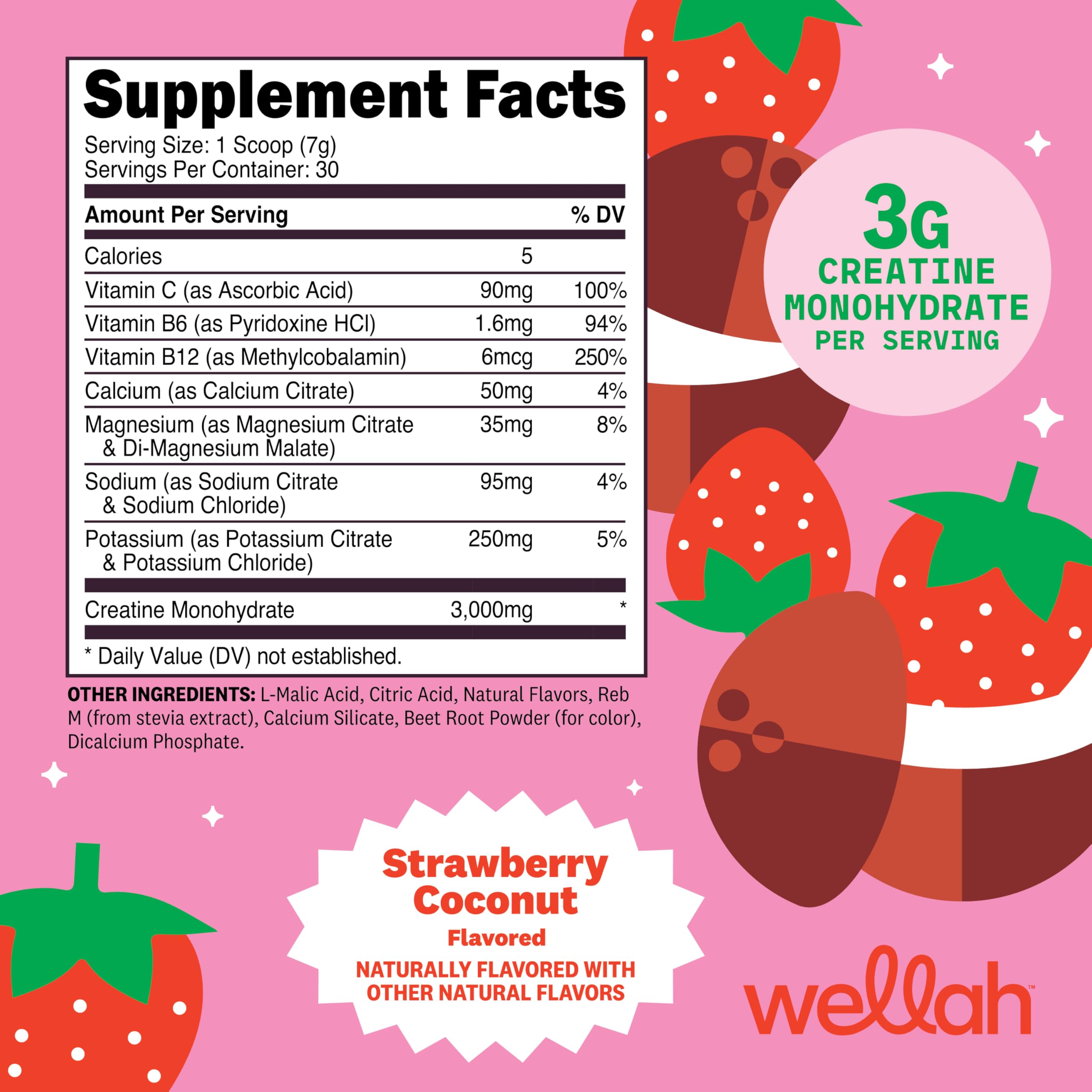 Scoop of Strawberry Coconut powder added to a shaker