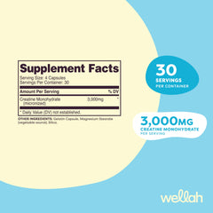 Close-up of micronized creatine monohydrate capsules