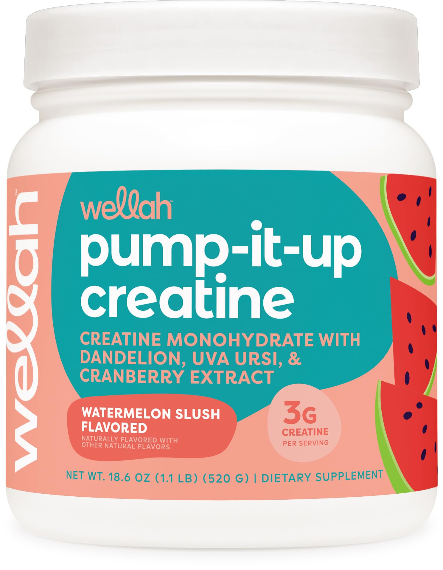 Wellah Creatine for Women Watermelon Slush bottle - 100 servings