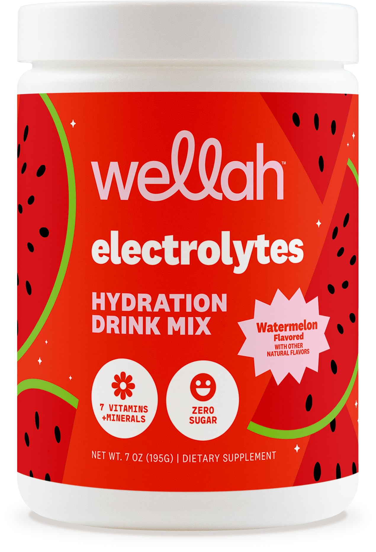 Wellah Electrolytes Watermelon bottle shows refreshing hydration after workouts.