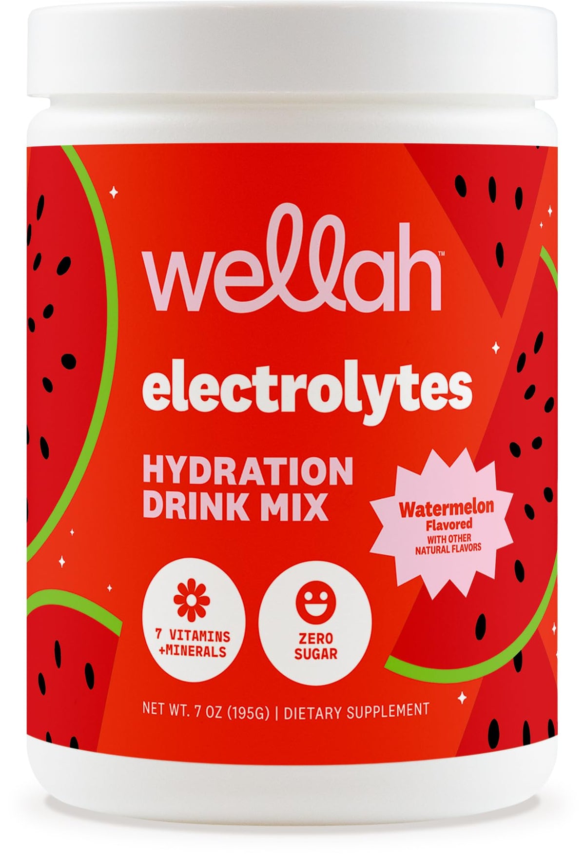 Wellah Electrolytes Watermelon bottle shows refreshing hydration after workouts.