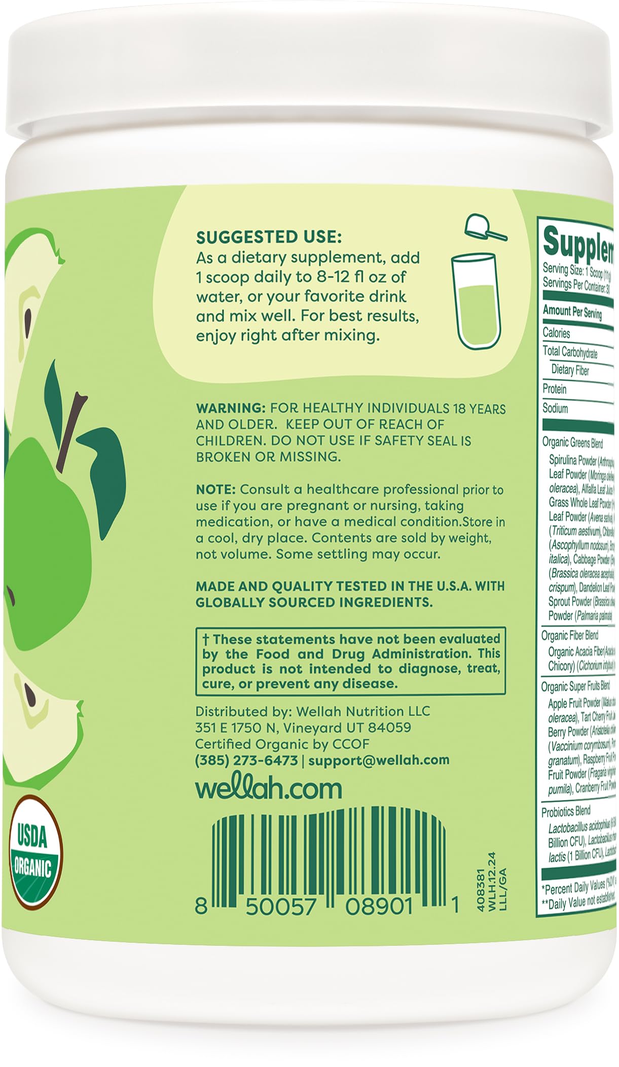 Wellah Leaf powder being poured into a glass for a quick nutrient boost.