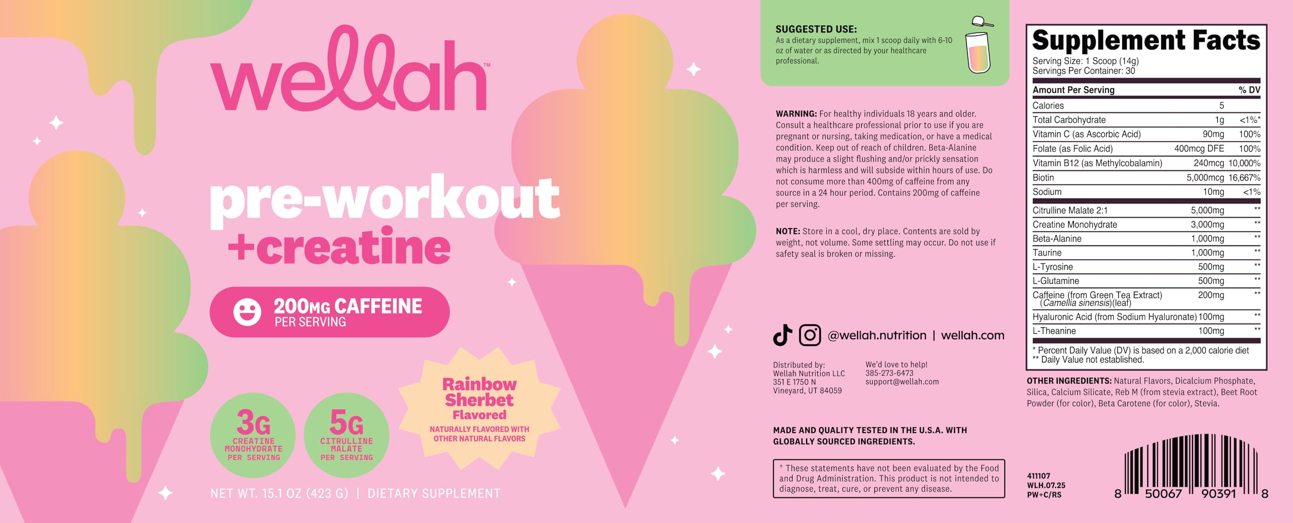 Wellah preworkout mixed drink in glass shows ready-to-sip energy boost for workouts