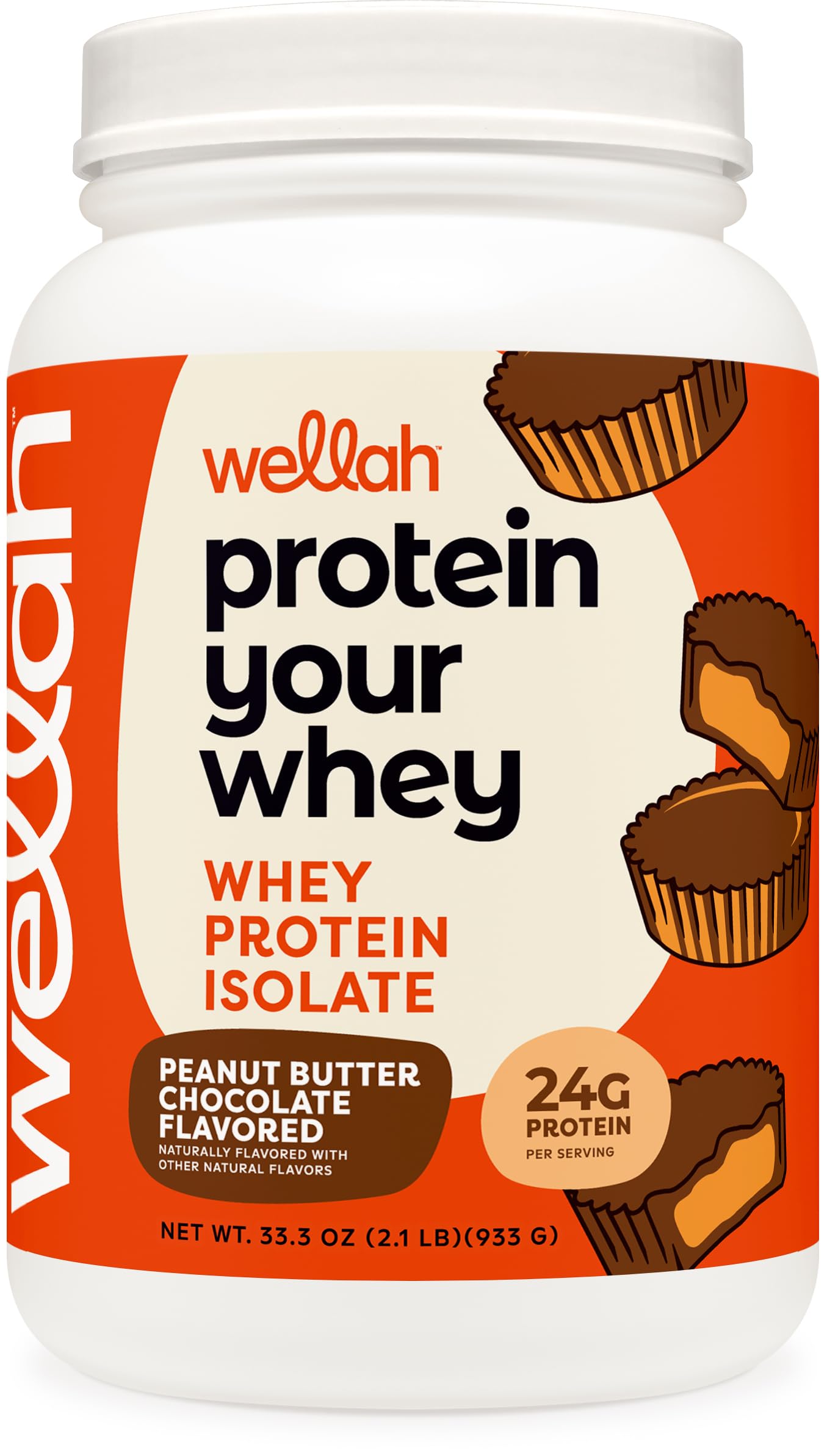 Wellah Protein Your Whey Peanut Butter Chocolate flavor bottle – 30 servings