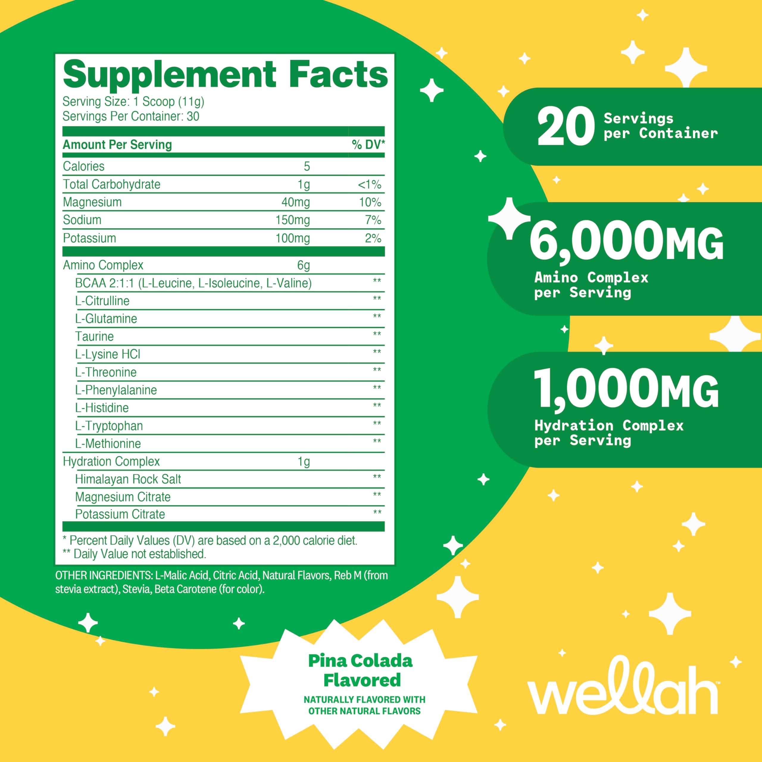Close-up of BCAA powder serving with hydration complex