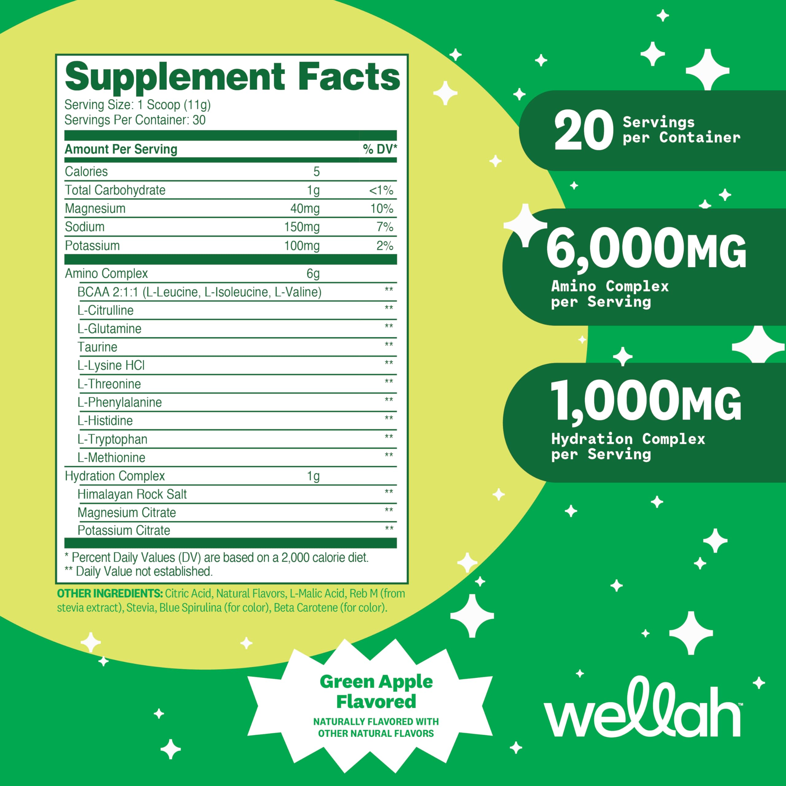 Close-up of Green Apple flavored BCAA powder being scooped