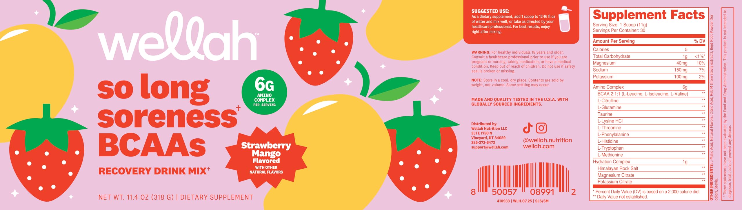 Serving suggestion: 1 scoop of BCAA powder in 12-16 fl oz water