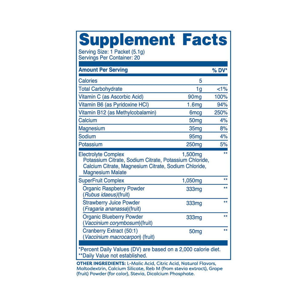 Wellah Splish Splash superfruit complex ingredients emphasizing hydration support