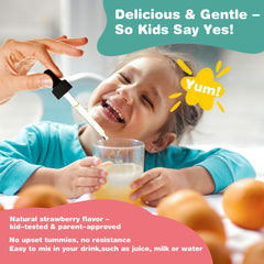 Strawberry-flavored sulforaphane liquid for children