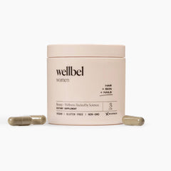 Bottle of WELLBEL Women Clean Supplement for hair, skin, and nails