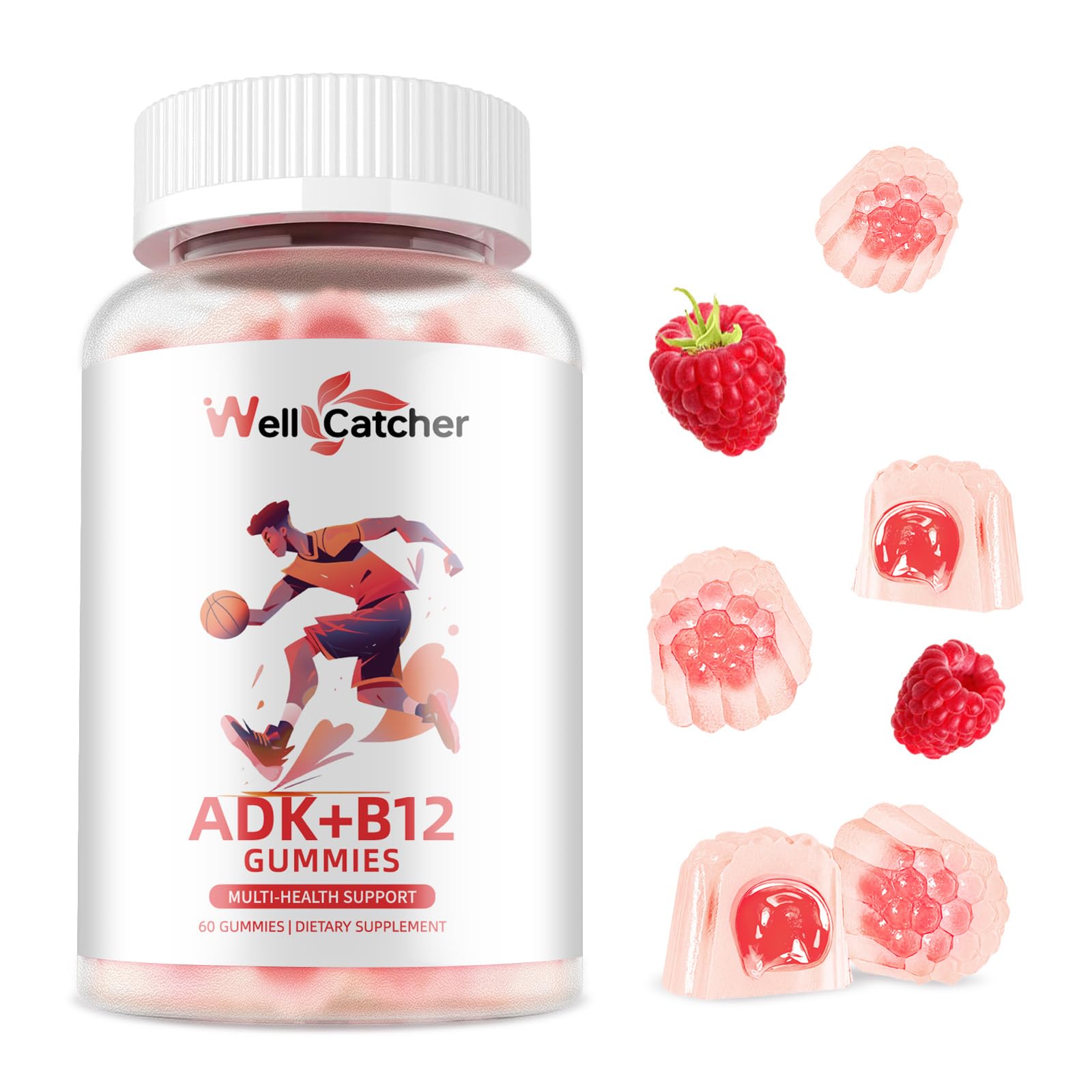 Wellcatcher ADK+B12 Gummies two-pack packaging