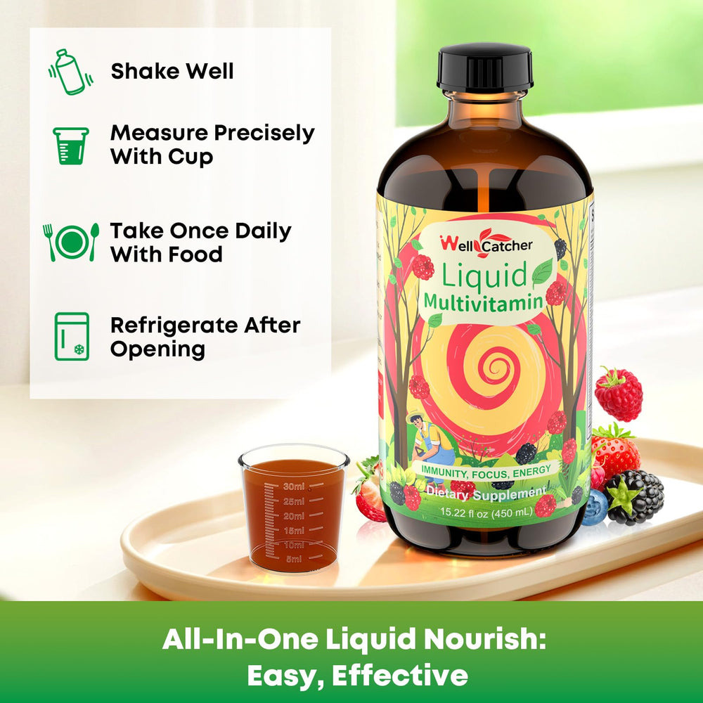 Graphic showing high absorption of Wellcatcher liquid multivitamin