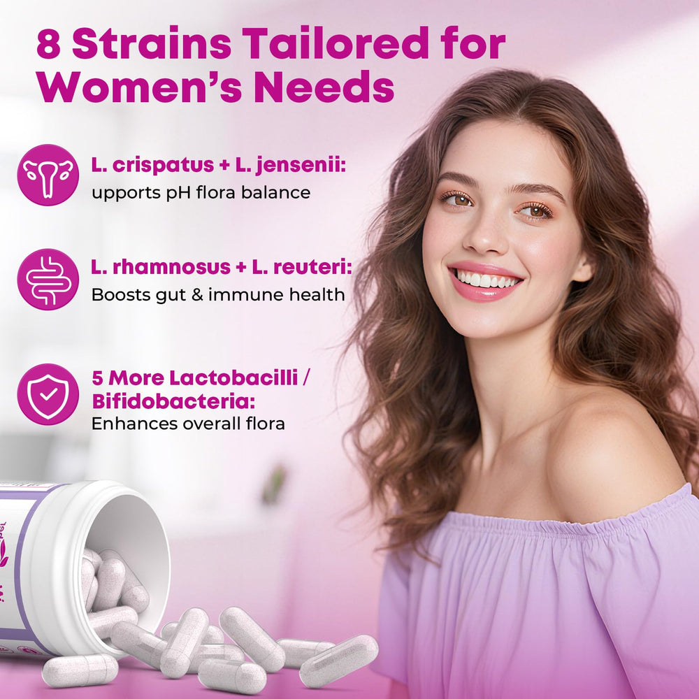 Illustration of vaginal pH balance and urinary tract support