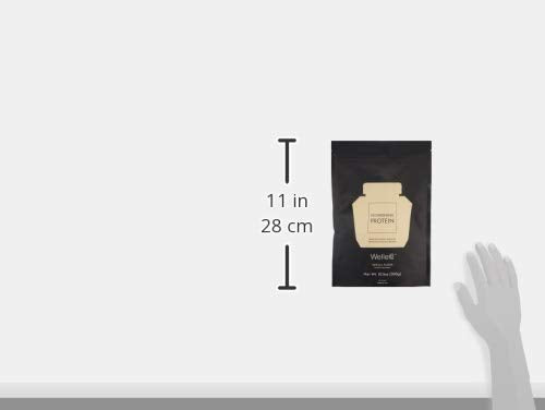 WelleCo dairy-free protein bottle front label communicates allergen-free nutrition.