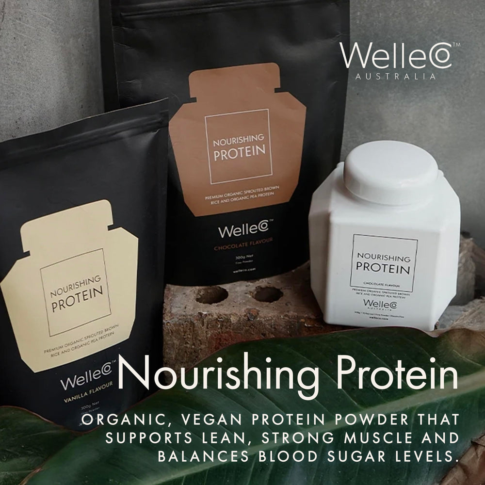 WelleCo vanilla protein shake with ice shows refreshing energy option.