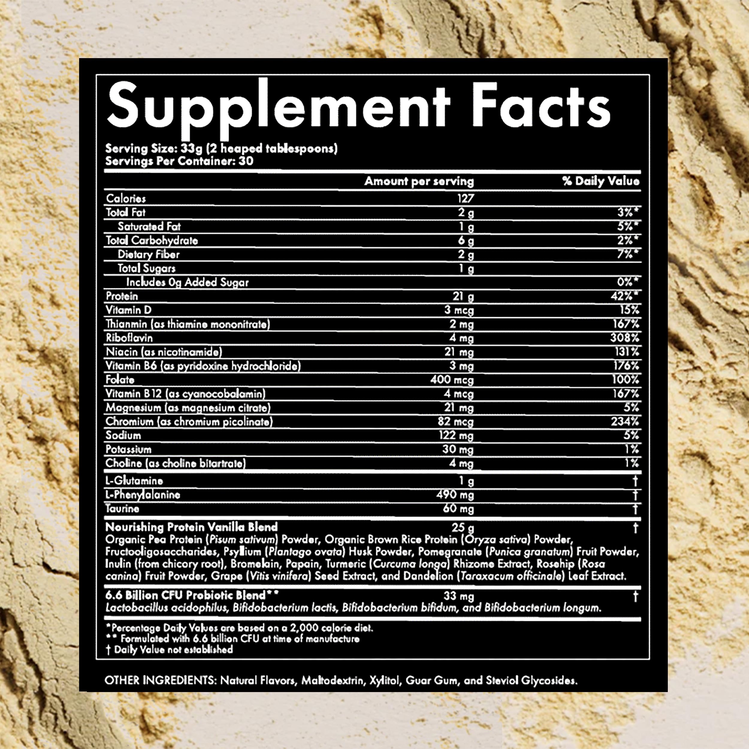 WelleCo Nourishing Protein packaging shows probiotic blends for gut health and energy.