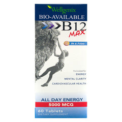 Wellgenix Bio-Available Sublingual B12 B6 Folate bottle label