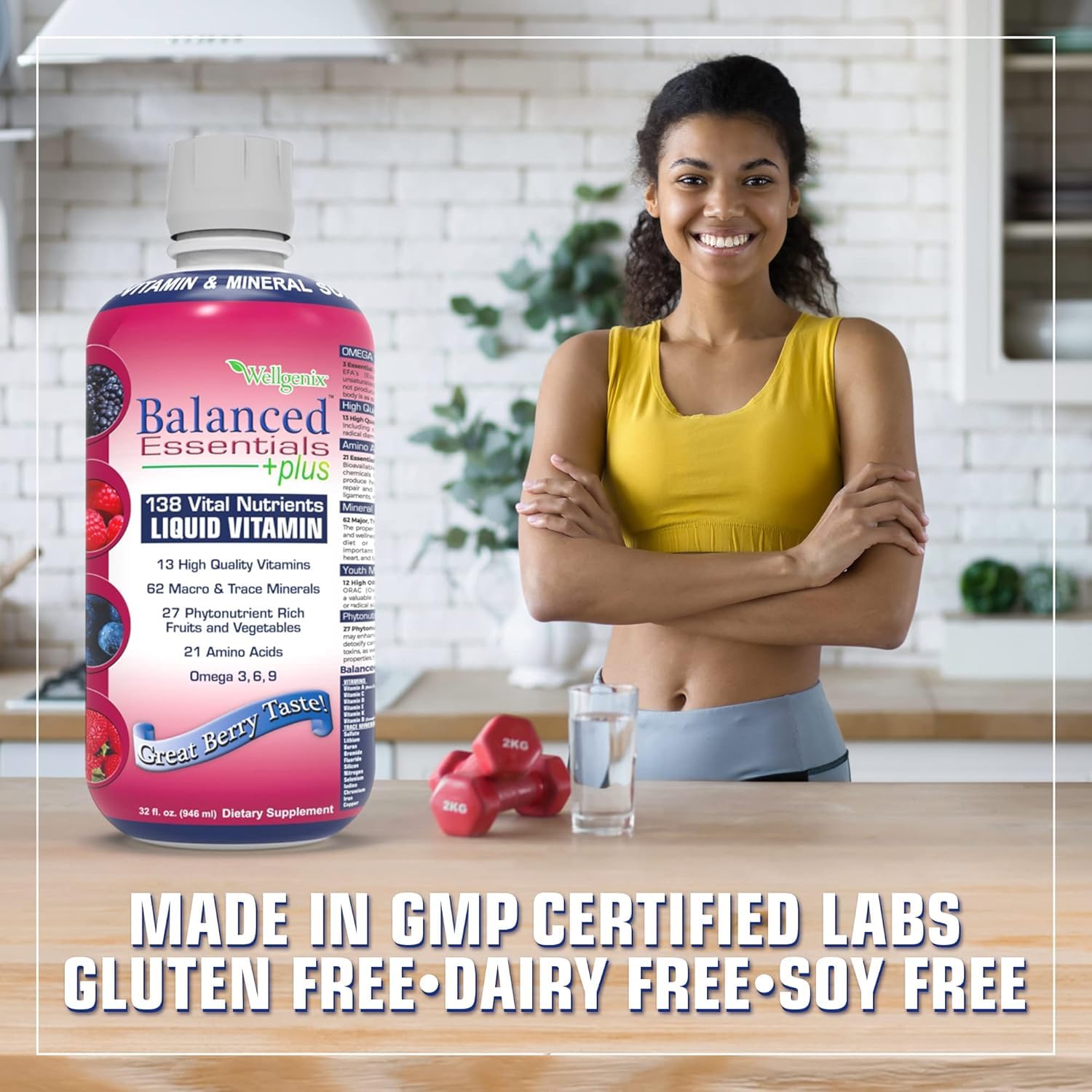 Wellgenix Balanced Essentials nutrition blend graphic showing multiple minerals and nutrients