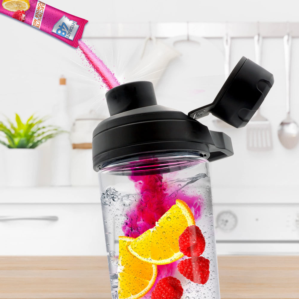 Wellgenix Hydrate48 quick-mix powder in water for on-the-go hydration