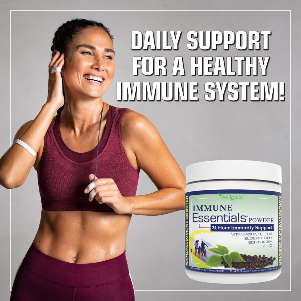 Ingredients panel of Wellgenix Immune Essentials Raspberry Lemonade