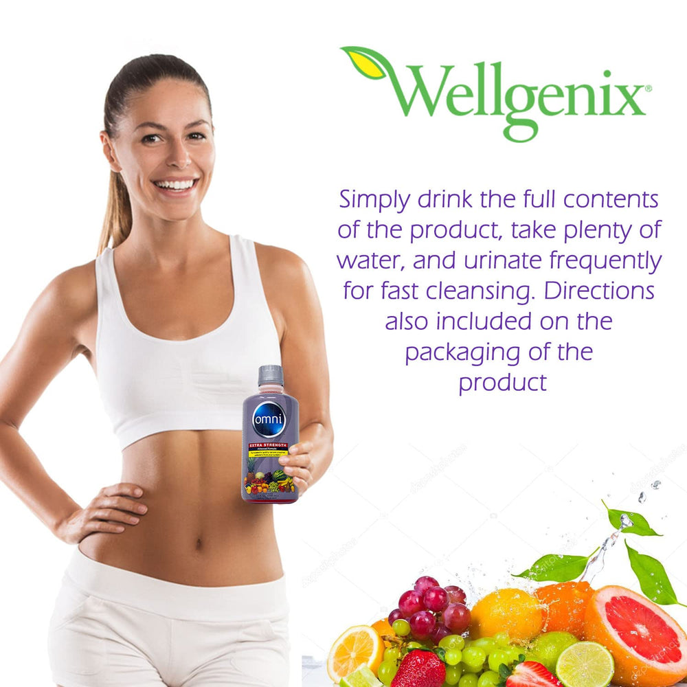 Wellgenix Omni Detox Drink 32 oz bottle on white background