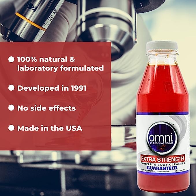 Close-up of Wellgenix Omni Detox Cleanse label - Fruit Punch