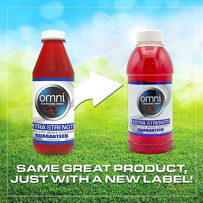 Bottle of Wellgenix Omni Detox Cleanse Drink 16 oz Fruit Punch