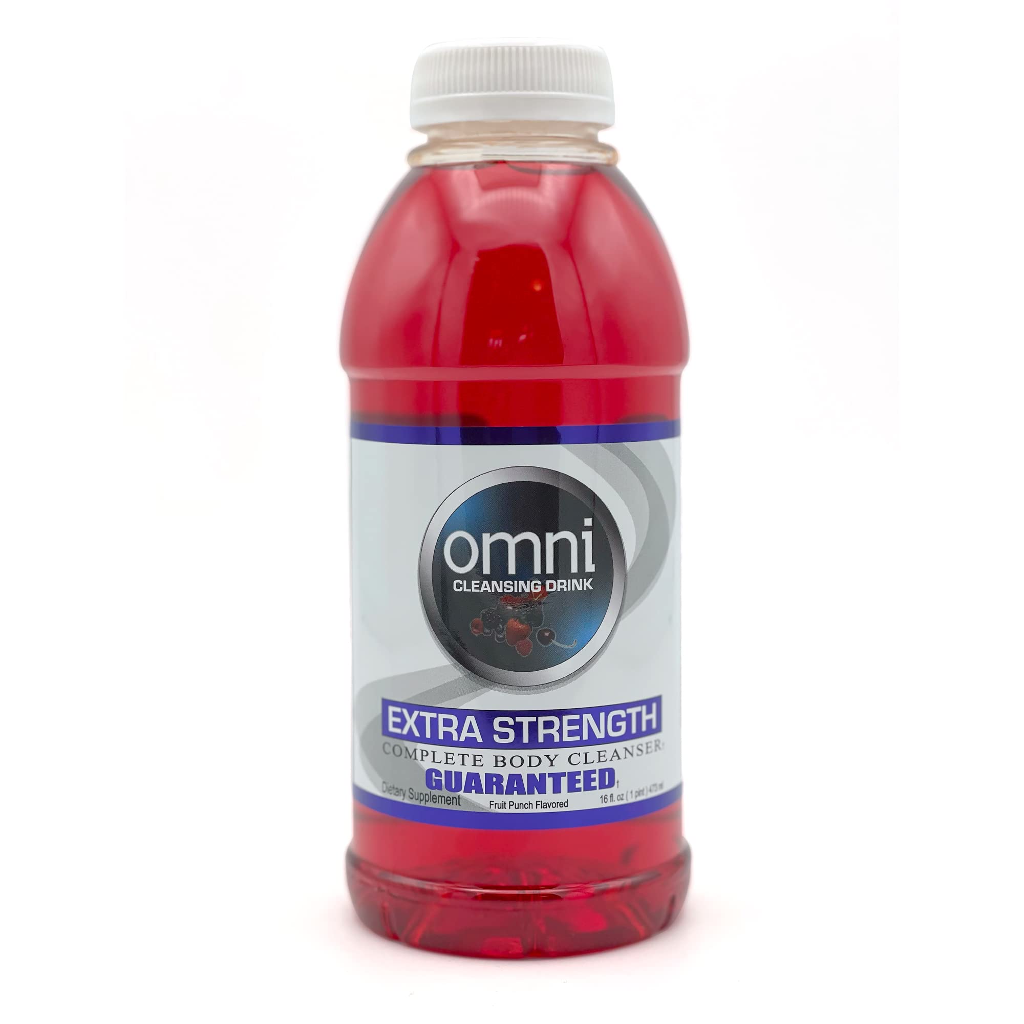 Front label of Wellgenix Omni Detox Cleanse Drink 16 oz Fruit Punch