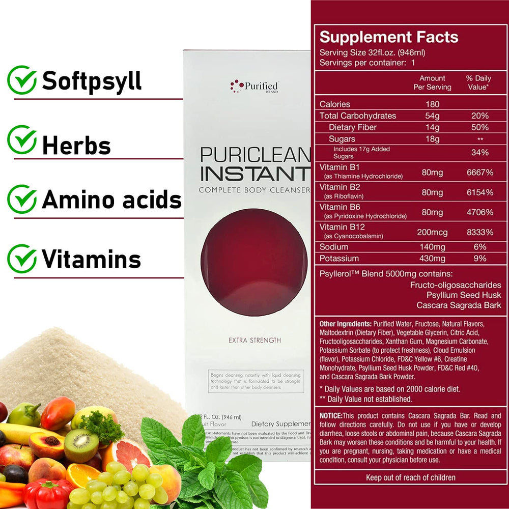 Wellgenix Puriclean served in a glass for an on-the-go cleanse.