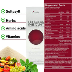 Wellgenix Puriclean served in a glass for an on-the-go cleanse.