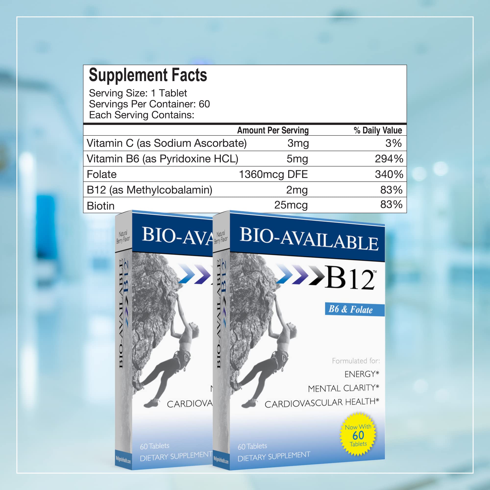 Vitamins B12 (Methylcobalamin), B6, Folate and Biotin ingredients