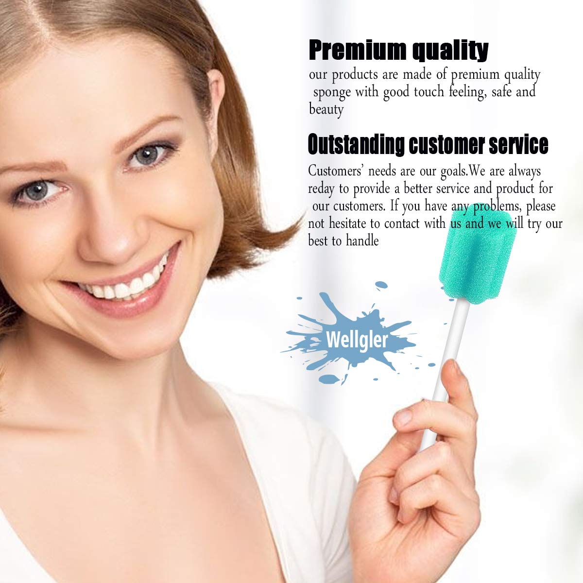 Sterile packaging of oral swabs