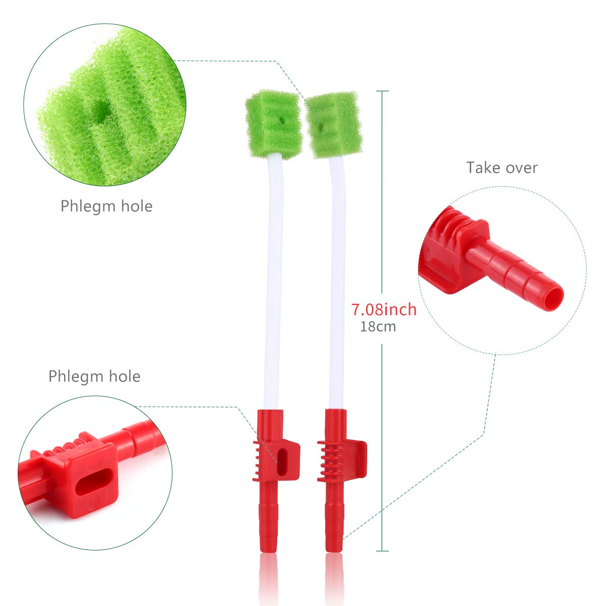 Suction tubing connection showing compatibility with standard hospital tubing