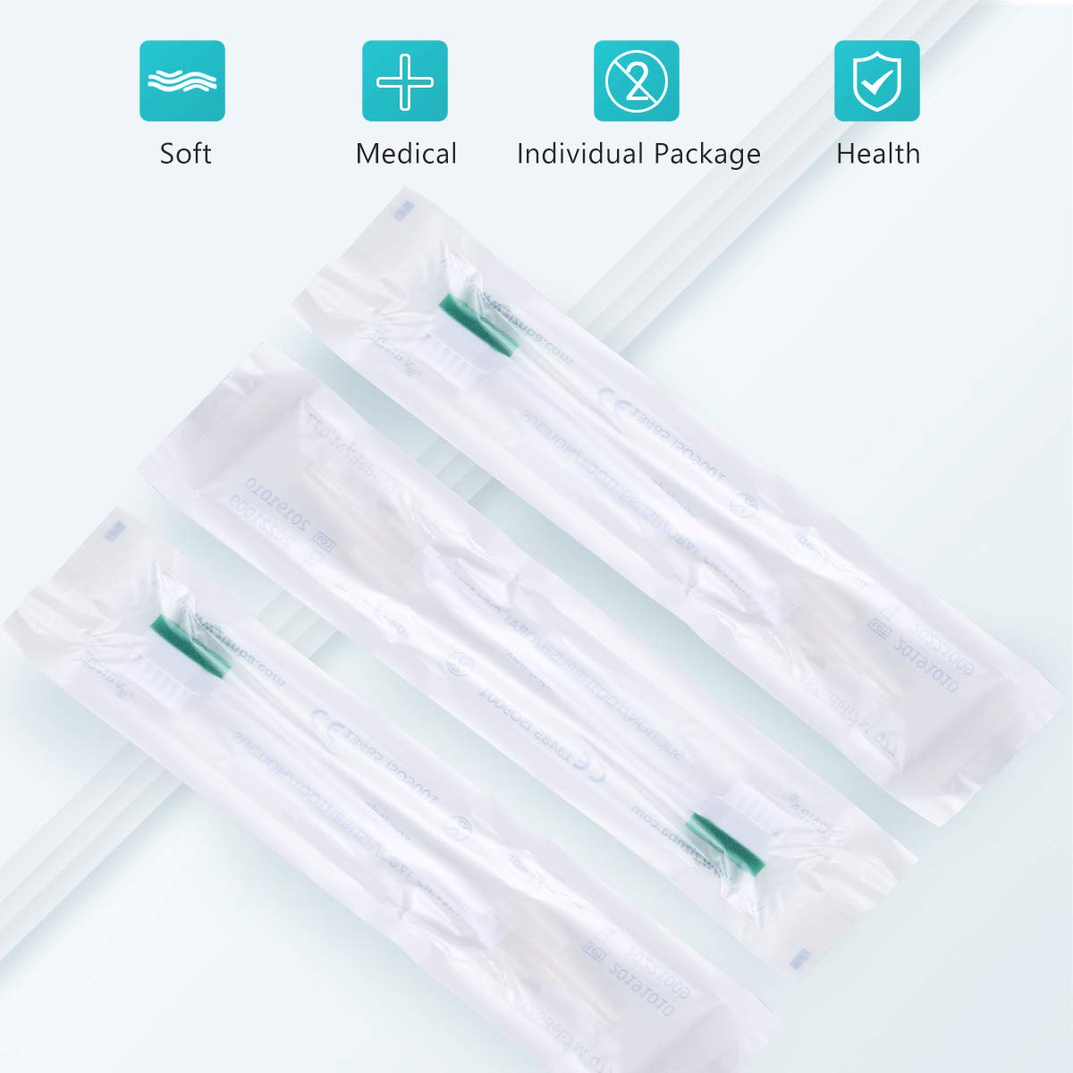 Wellgler disposable ICU suction toothbrush and mouth swabs set