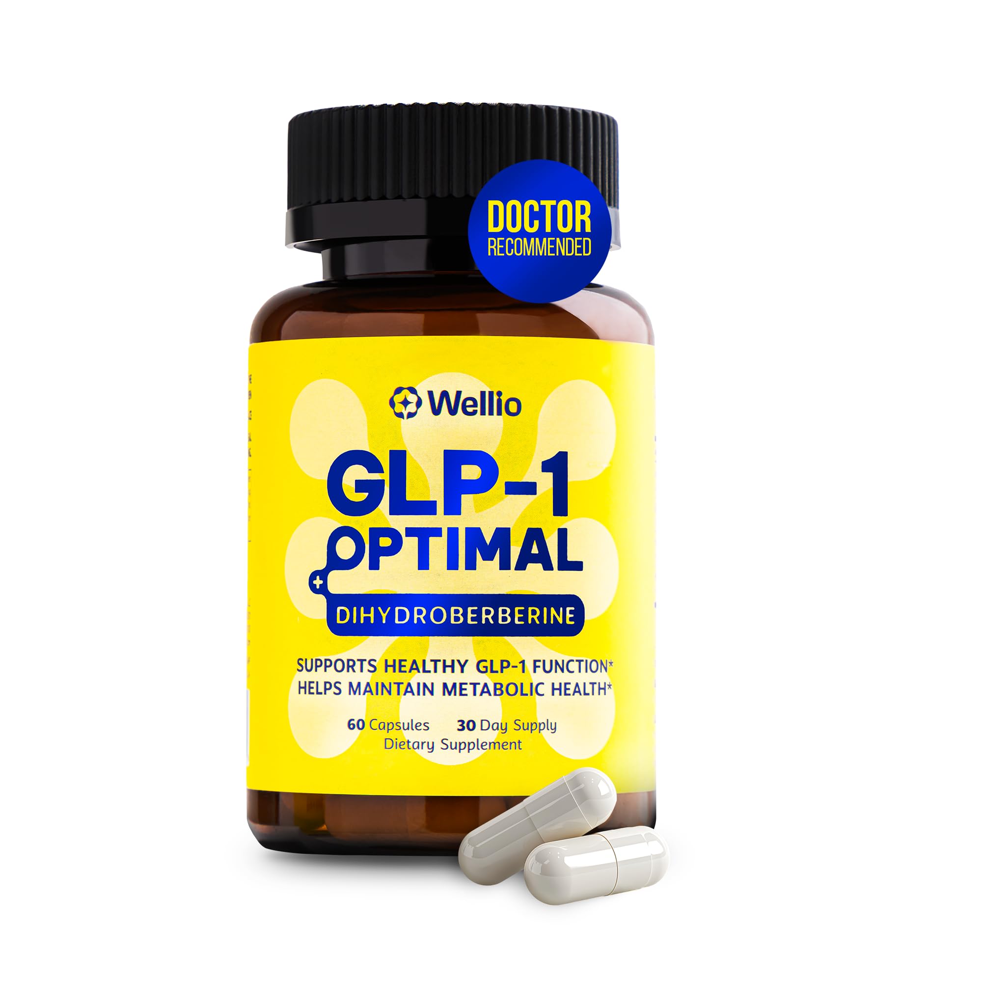 Wellio GLP-1 Optimal bottle and packaging