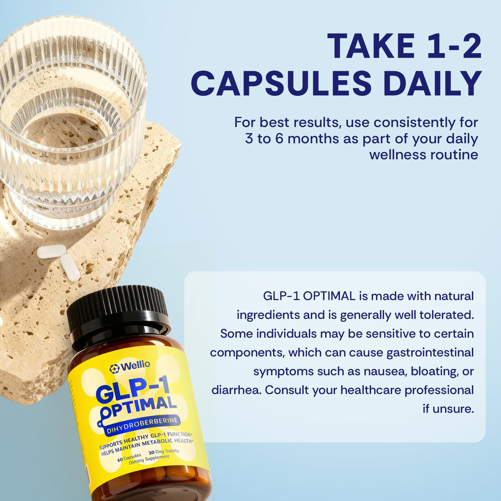 Vegan, non-GMO clean-label Wellio GLP-1 Optimal capsules