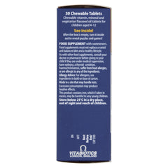 Wellkid Chewable Tablets packaging back with nutritional information